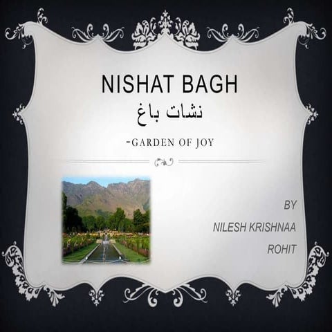 Indian Garden - Nishat Bagh , kashmir 