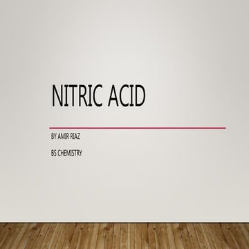 Nitric acid Preparation & Uses