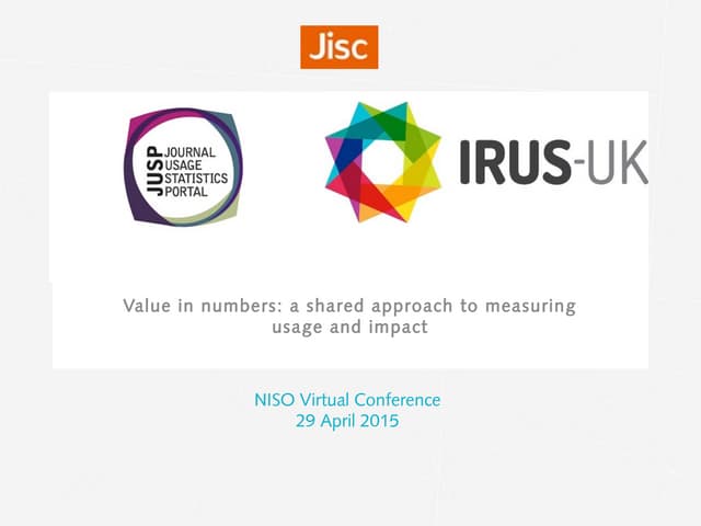 Value in numbers: A Shared Approach to Measuring Usage and Impact 