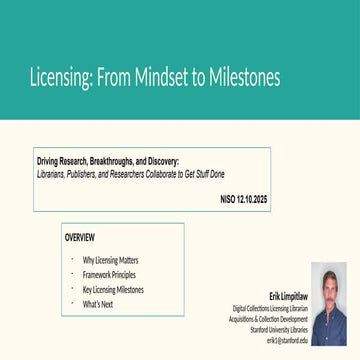Limpitlaw "Licensing: From Mindset to Milestones"