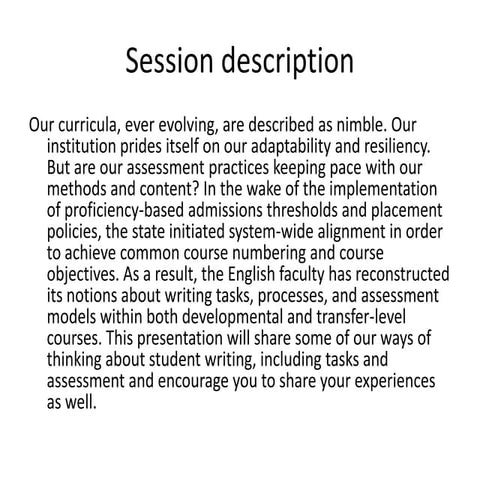 "Assessment, Like Revision, Is Recursive"