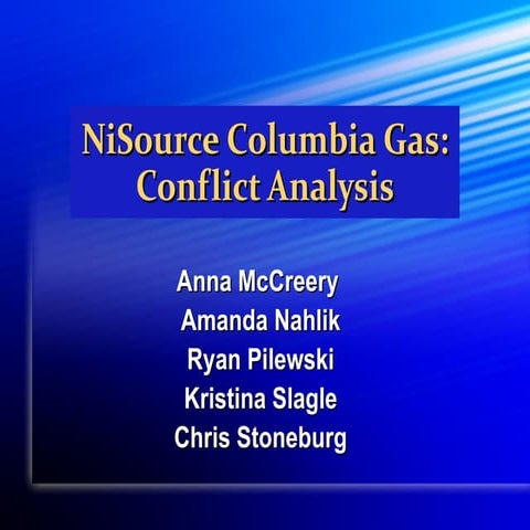 NiSource Conflict Analysis