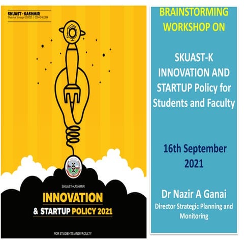 NISP SKUAST K tailored as SISP - a New policy