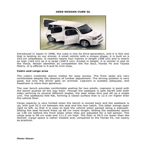 Nissan Cube 2009 En 1