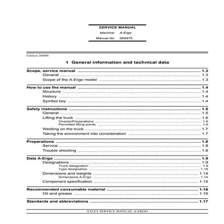 Nissan forklift a frame - atf series service repair manual | PDF
