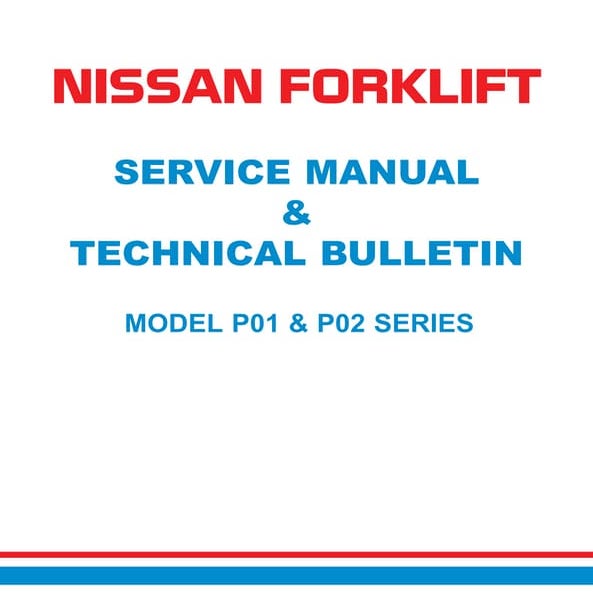Nissan forklift electric p01 series service repair manual | PDF