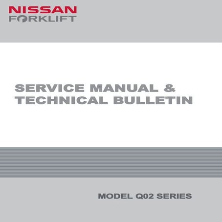 Nissan forklift electric q02 series service repair manual | PDF