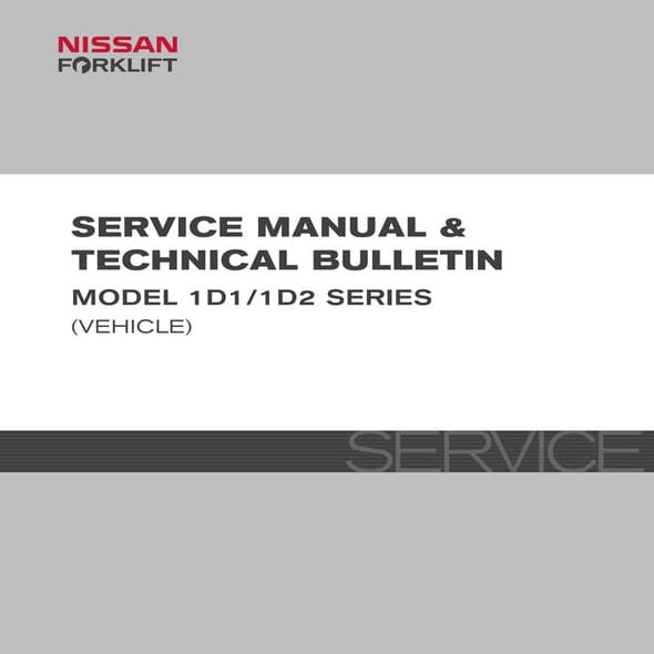 Nissan forklift internal combustion 1 d2 series service repair manual