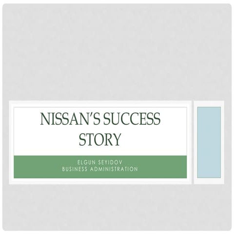 Nissan’s success story