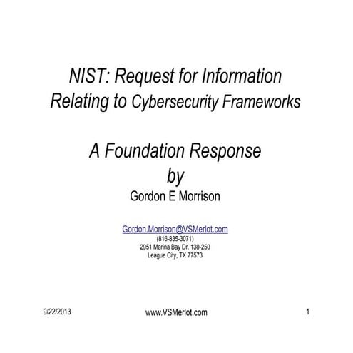Nist cosa-foundation v7