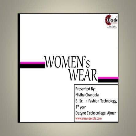 Nisthta Chandela,B.Sc-Fashion Design +womens wear designer