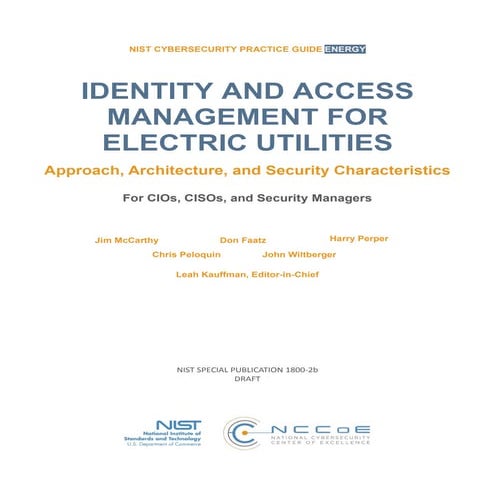 Power Grid Identity Management addressed with NIST 1-800