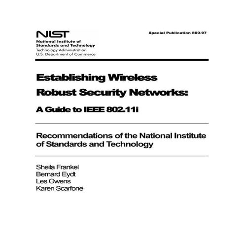 Image showcasing NIST WiFi Security SP 800-97 | PDF