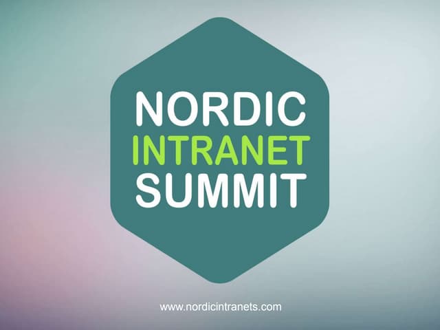 Vasakronan, Nordic Intranet Summit ...