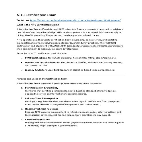 NITC Certification Exam.pdf materials across a range of professional ...