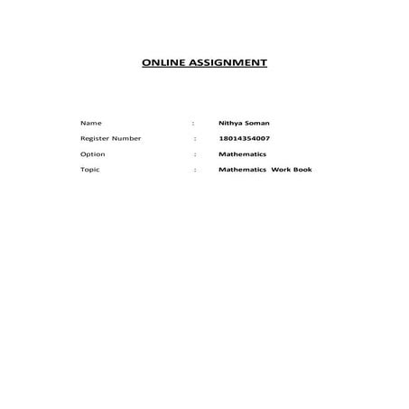 Online assignment