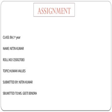 ppt on human value and ethics of the vac ba1st year