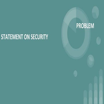 problem statement on security