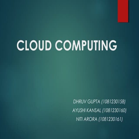 Cloud computing
