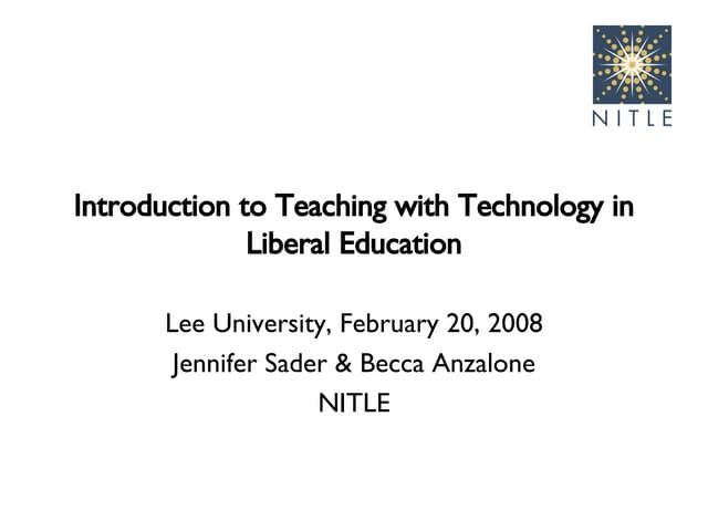 NITLE Workshop: Digital Teaching
