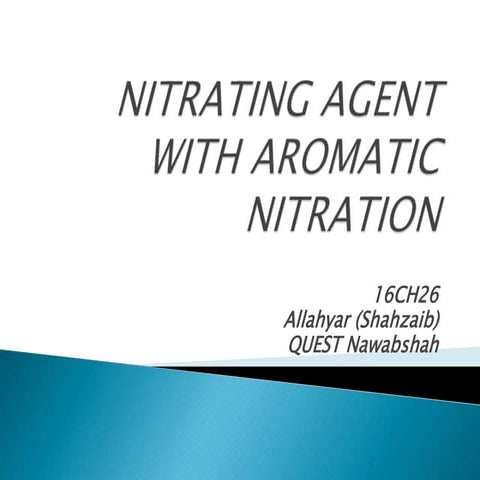 Nitrating agents with aromatic nitration