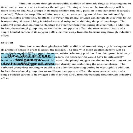                      Nitration occurs through electrophilic addition o.pdf