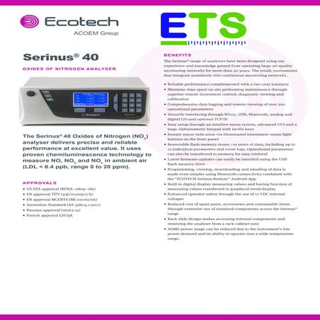 Nitrogen serinus-40-n ox-gas-analyser