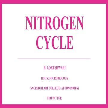 Biogeo chemical cycle...(Nitrogen cycle)