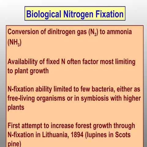 Nitrogen fixation mechanism and genes involved in nitrogen fixation | PPTX