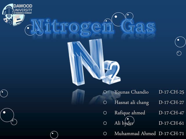 Nitrogen gas.