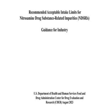 NDSRIs - Nitrosamine Drug Substance-Related Impurities (NDSRIs)