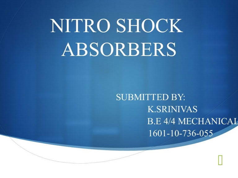 Nitro shock absorbers