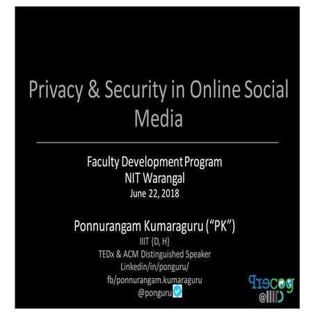 Privacy And Security In Online Social Media Pdf