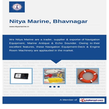 Nitya Marine, Bhavnagar, Navigation Equipment