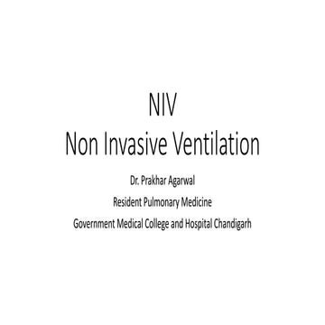 Non Invasive Ventilation (NIV)