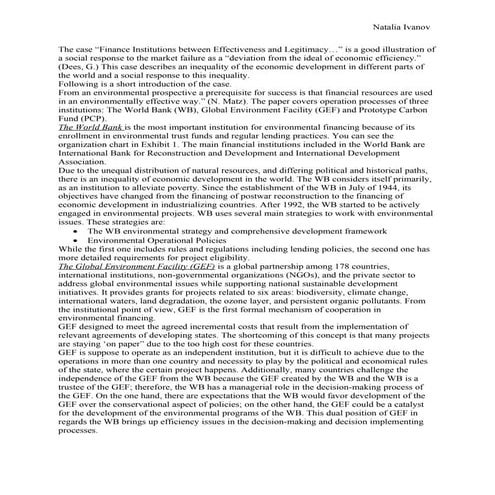 N Ivanov Market Failure