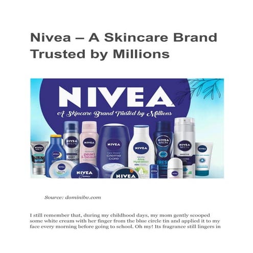 Nivea – A Skincare Brand Trusted by Millions.pdf