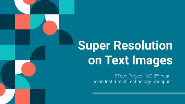 Super Resolution with OCR Optimization