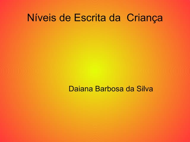 Niveis de escrita
