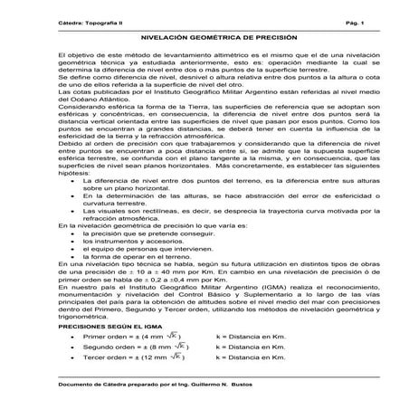 Nivelación geométrica de precisión