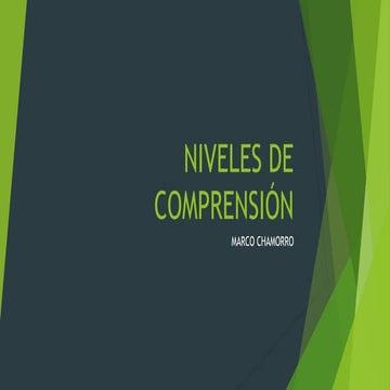 Niveles de comprension