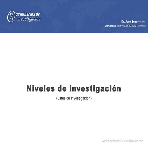 Niveles de investigacion