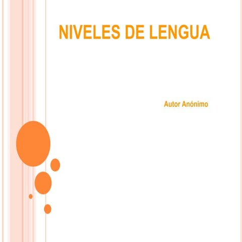 Niveles de lengua