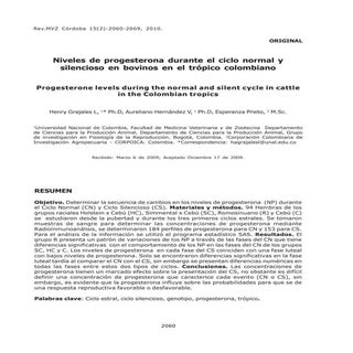 Niveles de progesterona durante el ...