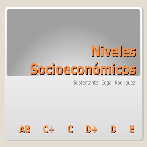Niveles Socioeconómicos