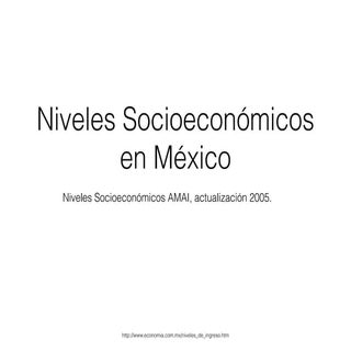 Niveles socioeconomicos en México