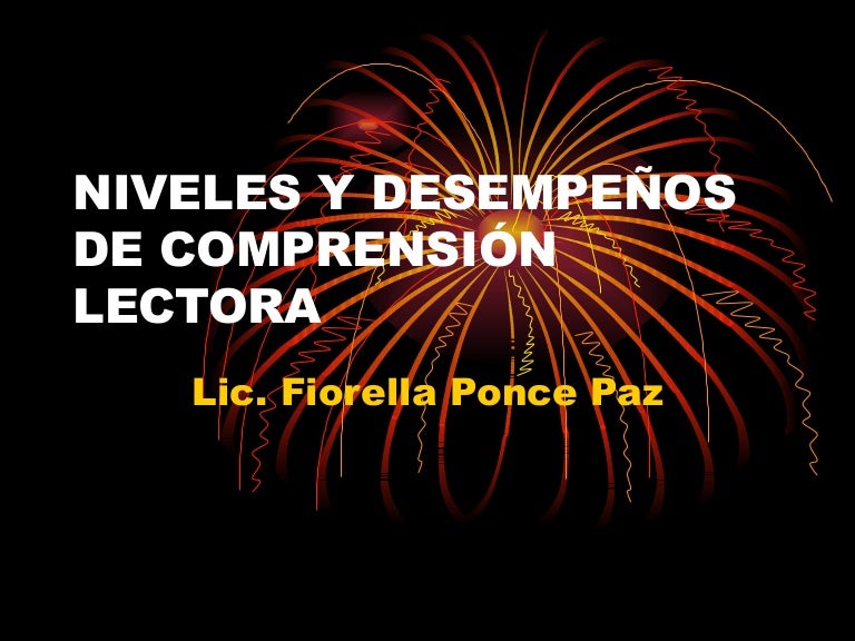 N I V E L E S Y D E S E M P E O S D E C O M P R E N S I N L E