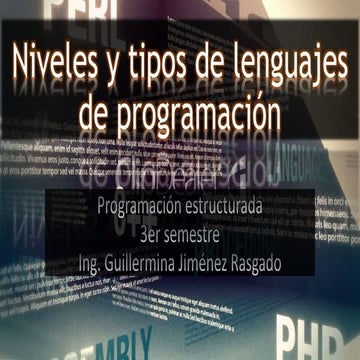 Niveles y tipos de lenguajes de programación