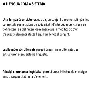 Els nivells d'anàlisi de la llengua