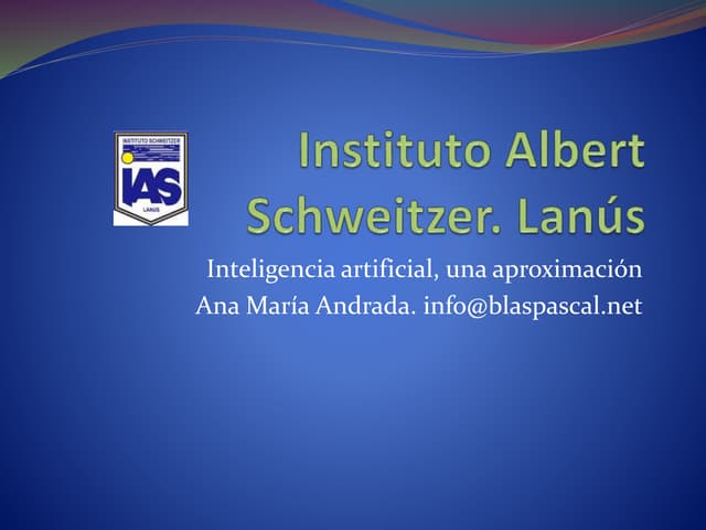 Inteligencia artificial, una introducción posible